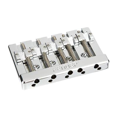 Fender HiMass 5 String Bass Bridge with Brass Saddles .72" String Spacing (Chrome) image 1