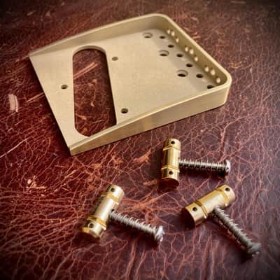Van Dyke-Harms Brass Telecaster Hybrid Bridge and Compensated Saddle Set-Vintage Spec Mounting 2025 - Brass image 1