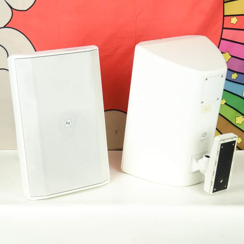 Used (pair) EV EVID-S8.2T 2 way Wall Mount Speaker Enclosures, White image 1