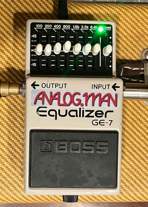 Analogman Pro Modded Boss GE-7 Equalizer w/ Green LED image 1