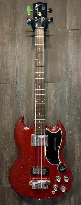 Vintage 1966-69 Gibson EB-3 Bass in Cherry Finish Reset Neck w/ Period-Adjacent Aftermarket Case in Good Condition! image 1