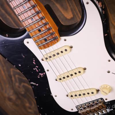 Fender Custom Shop Limited Edition Mischief Maker - Heavy Relic - Aged Black Over Pink Paisley image 12