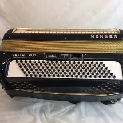 Vintage 1960's Hohner Verdi III M Accordion 120 Bass 9 Treble 3 Bass Reeds image 6