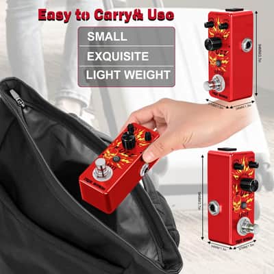 Classic Fuzz Guitar Pedal Vintage Fuzz Mini Guitar Effects Pedal Traditional Fuzz Effect, Plump and Rich Tone,Guitar Effects Pedal True Bypass image 5