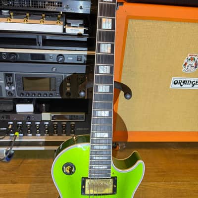 Gibson Custom Shop Made 2 Measure Les Paul Custom w/ Ebony Fingerboard Gloss Gecko Green Sparkle image 10