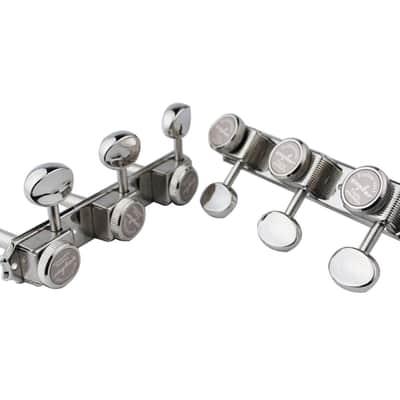 Guyker Guitar Locking Tuners on a Plate 3R-3L – Vintage Style Lock String Tuning Key Pegs Machine Heads Replacement, Nickel image 1