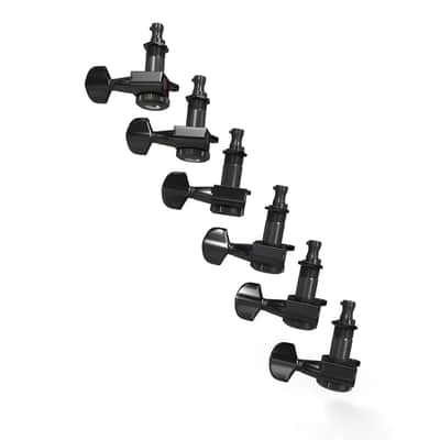 D'addario Auto Trim 6 In Line Right Handed Tuning Machines Black image 1