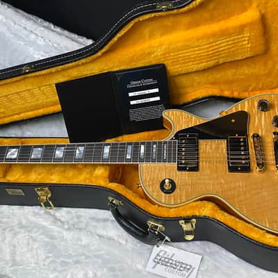 NEW! Gibson Dealer Select Custom Shop Les Paul Custom - Wild AAA Figured Flame Top - Antique Natural - Authorized Dealer - 8.7 lbs - G05981 (Copy) image 13