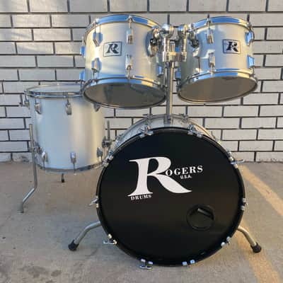 Rogers "Big R" Drums - 1970s - Silver Mist image 1