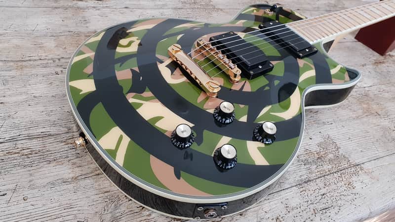 Epiphone Zakk Wylde Les Paul Custom 2008 Bullseye Camo image 1
