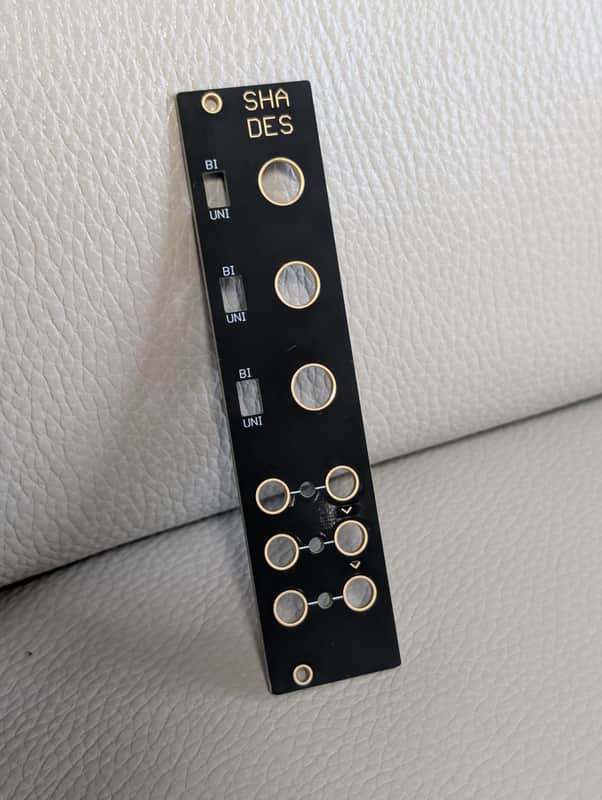 Oscillosaurus Shades Black alternate panel for mutable instruments eurorack module faceplate 1/2 image 1