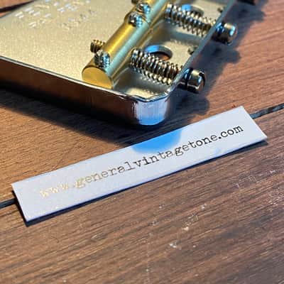 Fender  The Blackguard Telecaster Bridge plates with General Vintage Old Brass saddles slotted inton image 2