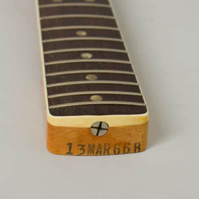 Fender Jazzmaster Solid Body Electric Guitar (1966), ser. #153808, original black tolex hard shell case. image 12