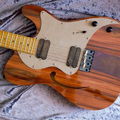 GB Liuteria Traditional Tele semi hollow rosewood and purple resin image 2