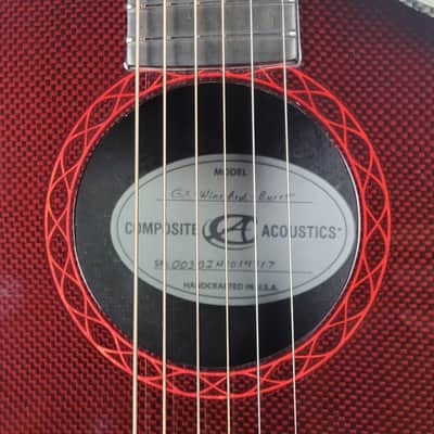 Composite Acoustics GX - Wine Red Burst With OHSC image 10