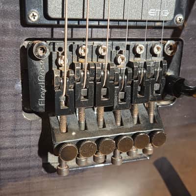 ESP LTD MH-401 FM See-Thru Black w/ EMG James Hetfield Pickups, Gotoh Locking Tuners & Original Floyd Rose Bridge image 8