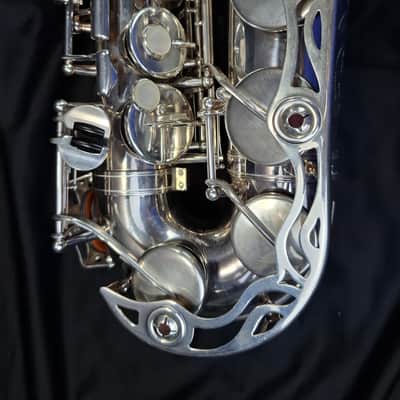 NO TARIFFS - Yamaha YAS-62S Silver Alto Saxophone Purple Logo image 3