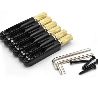 6 String Headless Guitar Brass Bridge Single String Individual Saddles image 1