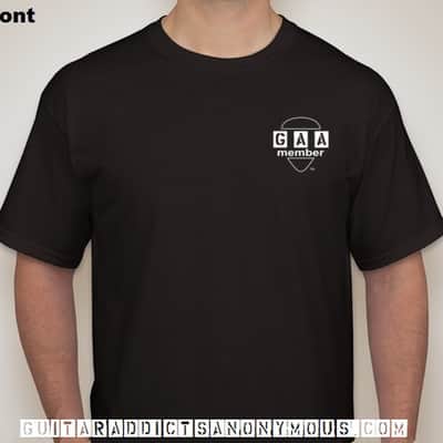 G.A.A. Members Guitar t-shirt "Not Enough Guitars!" Size L image 2