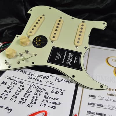 "VULCAN" 60S Hot Wired Fender Loaded Stratocaster Pickguard STARSHIFTER™ PLASMA image 6