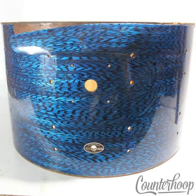 *Slingerland 14x22"Blue Agate Buddy Rich Bass Drum Shell 3Ply 70s Sound King USA image 2