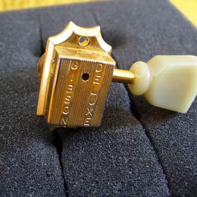Gibson tuners machine head kluson style 3+3 90 - gold image 6