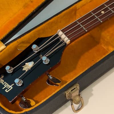Left handed 1969 Gibson EB-0 electric bass - Cherry image 8