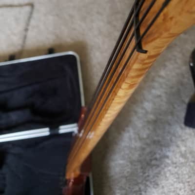 Custom Fretless Bass w Alembic parts Custom Unknown Birds eye maple and maple image 8