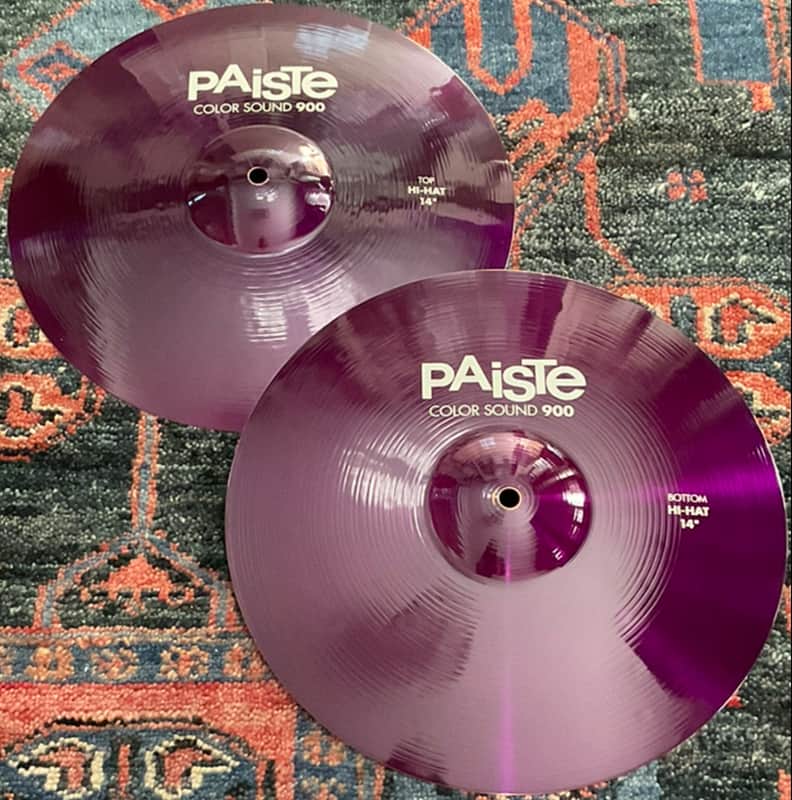 Paiste 14” Color Sound 900 Purple Hi-Hat Cymbals image 1