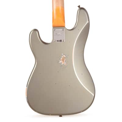 Fender Custom Shop 1960 Precision Bass Relic Super Faded Aged Charcoal Frost Metallic (Serial #CZ591609) image 3