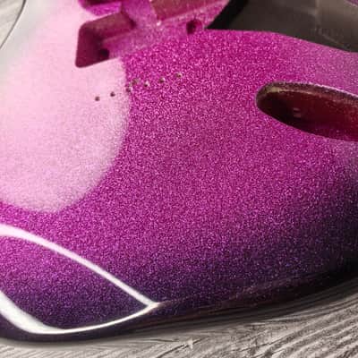 Unicorn Horn Pink 2PC Mahogany ST S-Style Body High Gloss, Hard Tail, Custom Shop Vintage Part Gadget, DIY Building Kit, S-Type Guitar image 5