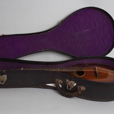Stradolin  Oval Hole Arch Top Mandolin,  c. 1936, original black chipboard case. image 10
