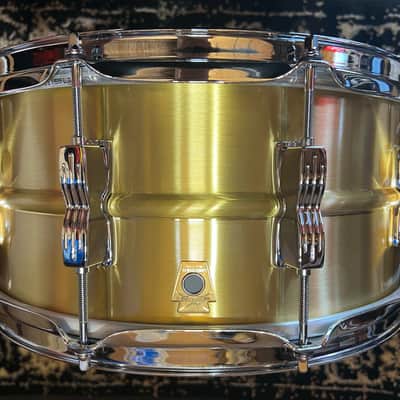 (MINT) Ludwig LB654B Acro Brass 6.5x14" 10-Lug Snare Drum - Brushed Brass image 1