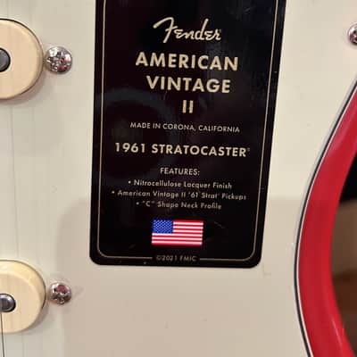 Fender American Vintage II 61 Stratocaster - Fiesta Red /8lbs. 0.2oz. #V2441038 image 7