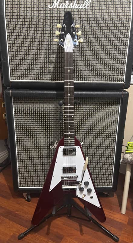 Gibson 67 flying v - Burgundy sparkle image 1