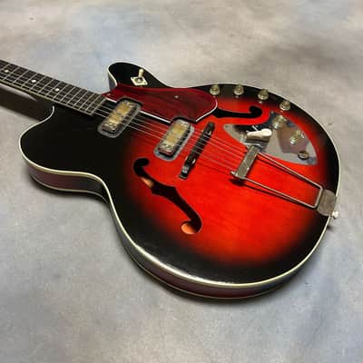 1960's Harmony H-66 Vibra Jet Sunburst w/OSSC & Strap & Cord ! 1-OWNER !! RARE!!! image 7
