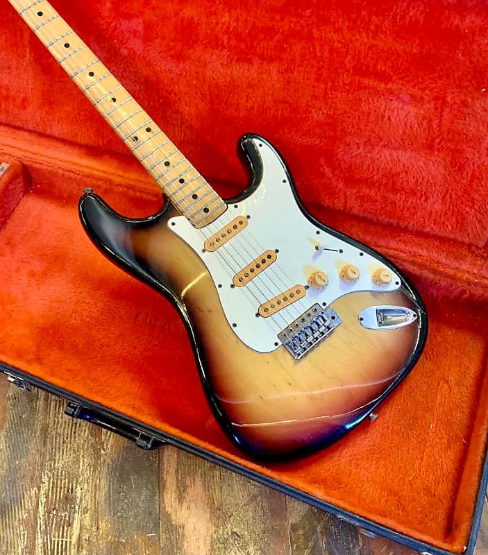 Fernandes Burny Custom strat 1976 Sunburst original vintage mij
