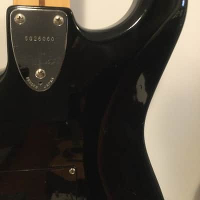 Squier SQ Stratocaster MIJ 1983-1984 - Black on Black maple neck image 3