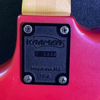 1987-1991 Kramer American Barrett Trans Red 6-String USA Electric Guitar w/Original Case+Floyd Rose image 8