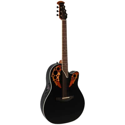 2778AX 5 G E-Acoustic Guitar Standard Elite Deep Contour Cutaway Black Ovation image 3