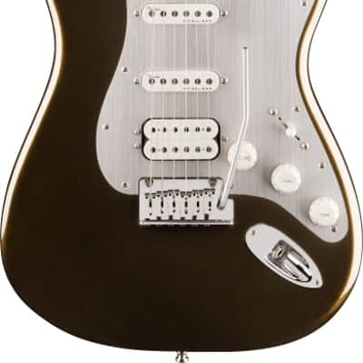 Fender American Ultra II Stratocaster Electric Guitar HSS, Ebony Fingerboard, Texas Tea image 2