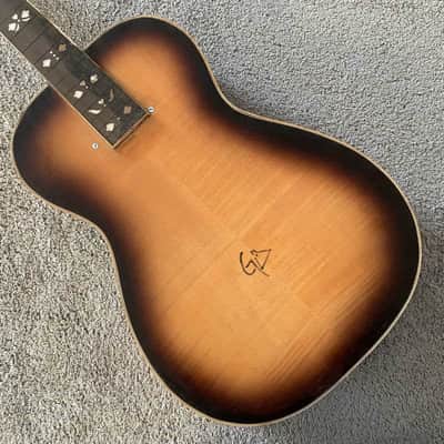 Tobacco Burst Dobro Resonator Guitar, Plywood Tiger Maple Top Body, Rosewood Fingerboard Neck, 19 Frets image 1