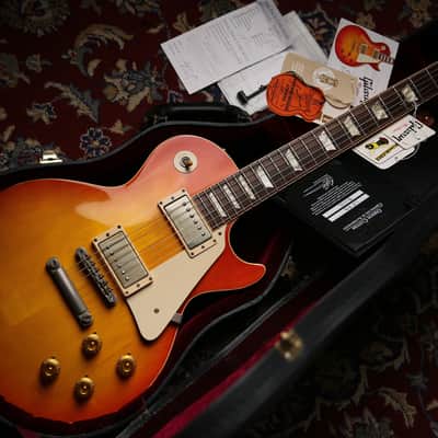 Gibson USA Custom Shop 58' R8 Reissue Les Paul Washed Cherry Sunburst image 4
