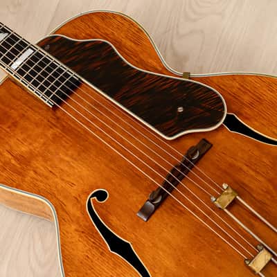 1941 Epiphone DeLuxe Pre-War Vintage Archtop Acoustic Guitar Blonde w/ Case image 8