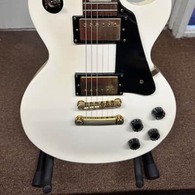 Used Epiphone Les Paul Studio White Electric Guitar w/ Gig Bag image 4