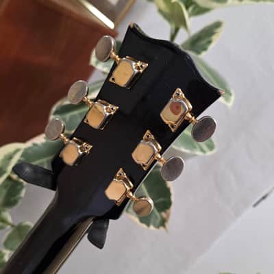 1969 Jedson Les Paul Standard David Gilmour Black Heavy Relic Aged Road Worn Vintage late 60s early 70s British UK brand Made in Japan MIJ MJ RARE Singlecut LP Artist Japanese Electric Guitar Open Book Headstock image 7