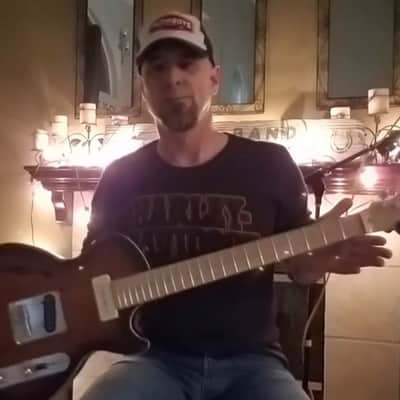 BootLegger Guitar Single Barrel Brown Red Black Burst Custom Case & Flask P90 & Single Coil image 23