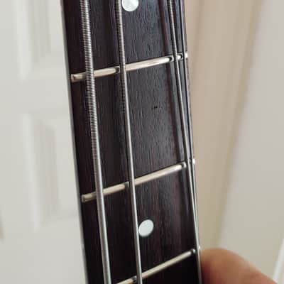 Fender Jazz Bass Deluxe Series 24 Fret MIK Korea Cherry Sunburst, Quilted Maple top.   90's Sunburst image 5