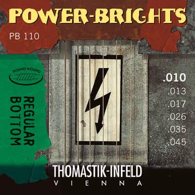 Thomastik-Infeld PB108 Power Brights Regular Bottom Magnecore Round-Wound Guitar Strings - Extra Light (.08 - .40)