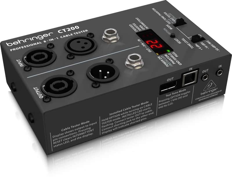Behringer CT200 Professional 8-in-1 Cable Tester image 1